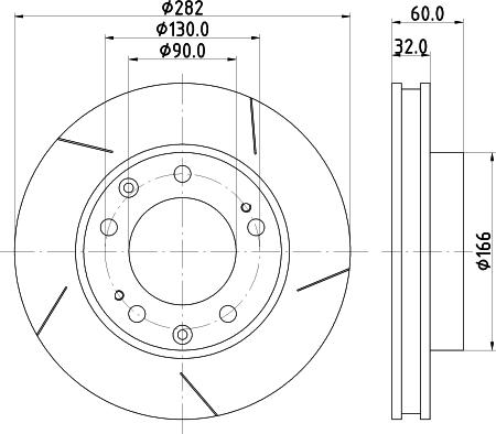 HELLA 8DD 355 101-041 - Тормозной диск avtokuzovplus.com.ua