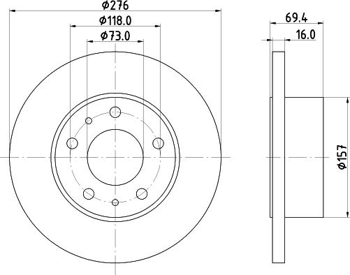 Mintex MDC1439 - Тормозной диск avtokuzovplus.com.ua