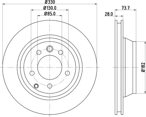 Mintex MDC1612C - Тормозной диск avtokuzovplus.com.ua