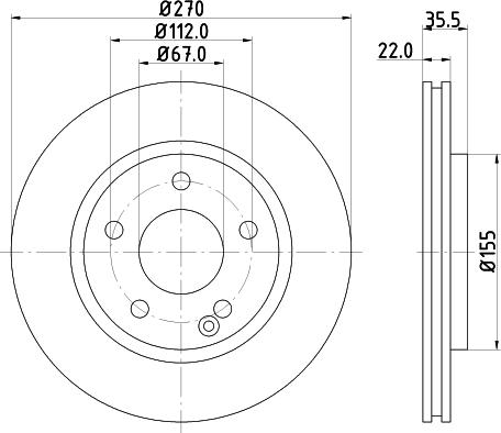 Mintex MDC1653 - Тормозной диск avtokuzovplus.com.ua