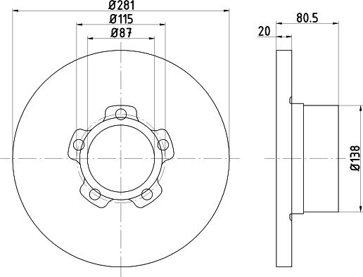 Mintex MDC166 - Тормозной диск avtokuzovplus.com.ua