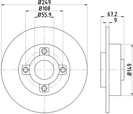 Mintex MDC1763 - Тормозной диск avtokuzovplus.com.ua