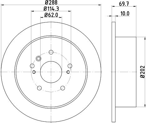 Mintex MDC1857 - Тормозной диск autodnr.net