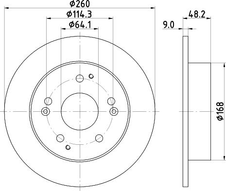 Mintex MDC1864 - Тормозной диск avtokuzovplus.com.ua