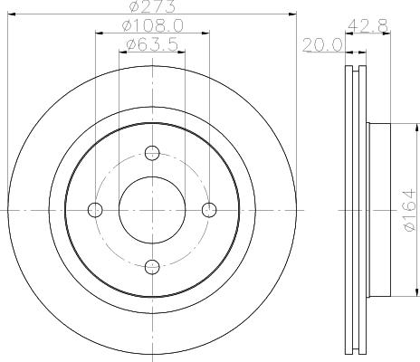 Mintex MDC1868 - Гальмівний диск autocars.com.ua