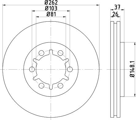 Mintex MDC1870 - Гальмівний диск autocars.com.ua