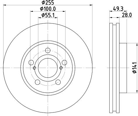 Mintex MDC1971 - Тормозной диск avtokuzovplus.com.ua