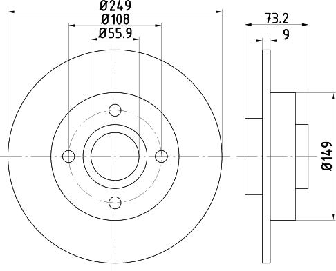 Mintex MDC2031 - Тормозной диск avtokuzovplus.com.ua