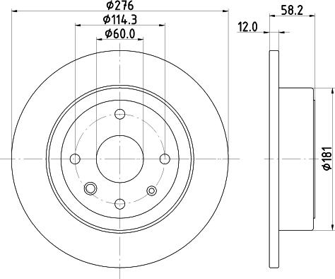 Mintex MDC82135C - Тормозной диск avtokuzovplus.com.ua