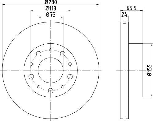 Mintex MDC2154 - Тормозной диск avtokuzovplus.com.ua