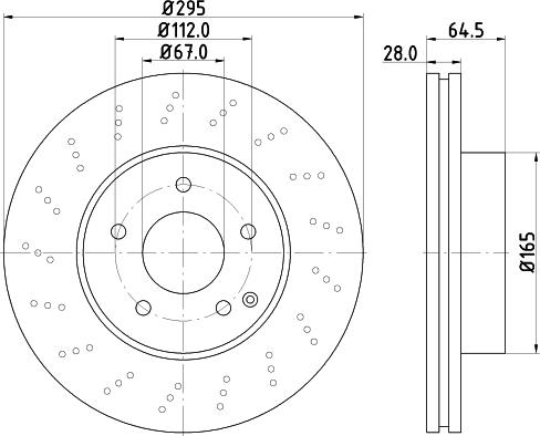 Mintex MDC82214C - Тормозной диск avtokuzovplus.com.ua