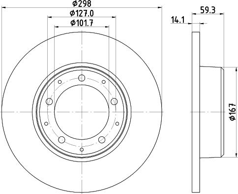 Mintex MDC2259 - Тормозной диск avtokuzovplus.com.ua