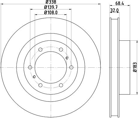 Mintex MDC82273C - Тормозной диск avtokuzovplus.com.ua