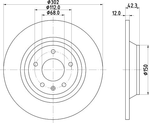 Mintex MDC2281 - Тормозной диск avtokuzovplus.com.ua