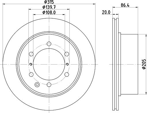 Mintex MDC2300 - Тормозной диск avtokuzovplus.com.ua