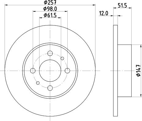 Mintex MDC249 - Тормозной диск avtokuzovplus.com.ua