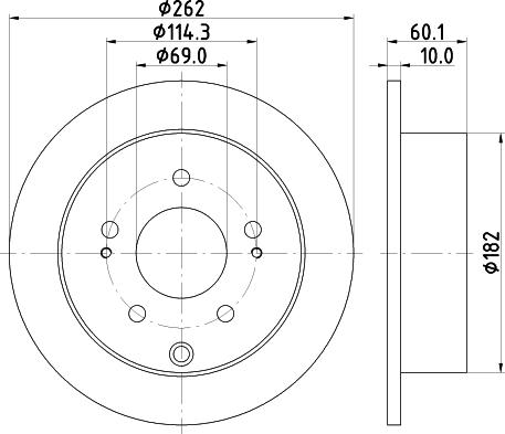 Mintex MDC2622 - Тормозной диск avtokuzovplus.com.ua