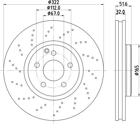 Mintex MDC2705 - Тормозной диск avtokuzovplus.com.ua