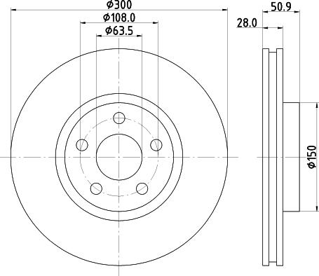 Mintex MDC2764 - Тормозной диск avtokuzovplus.com.ua