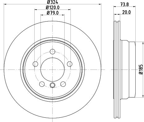 Mintex MDC2787C - Тормозной диск avtokuzovplus.com.ua