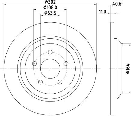 Mintex MDC2808C - Тормозной диск avtokuzovplus.com.ua