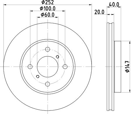 Mintex MDC2813C - Тормозной диск avtokuzovplus.com.ua