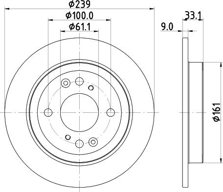 Mintex MDC2870C - Тормозной диск avtokuzovplus.com.ua