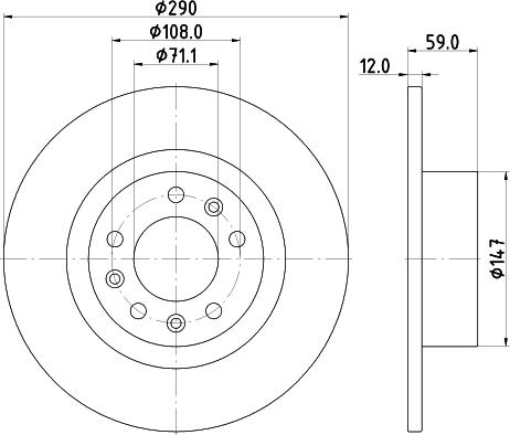 Mintex MDC2938C - Тормозной диск avtokuzovplus.com.ua