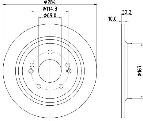 Mintex MDC2944C - Тормозной диск avtokuzovplus.com.ua