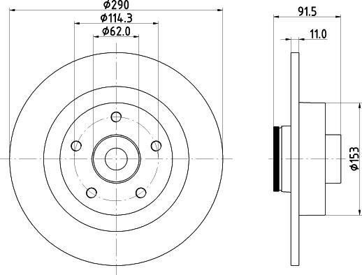 Mintex MDC2969C - Тормозной диск autodnr.net