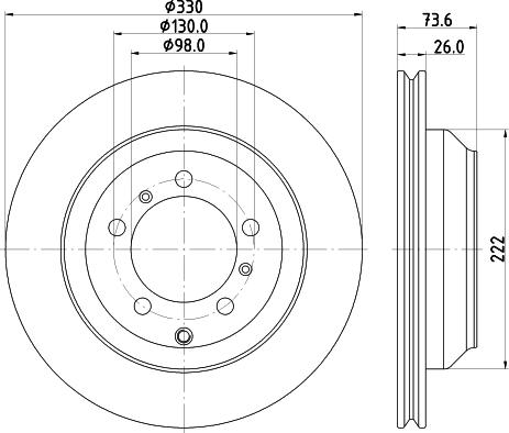 Mintex MDC83216C - Гальмівний диск autocars.com.ua