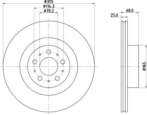 Mintex MDC3221C - Гальмівний диск autocars.com.ua