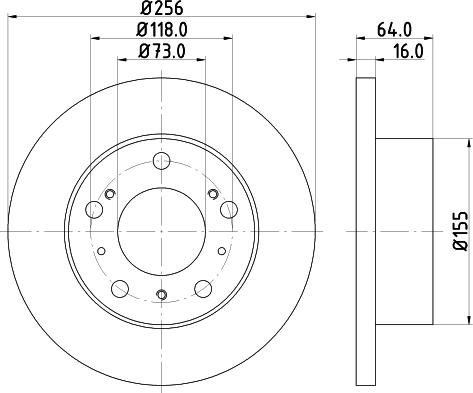 Mintex MDC333 - Тормозной диск avtokuzovplus.com.ua