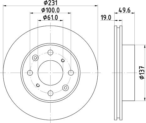 Mintex MDC345 - Тормозной диск avtokuzovplus.com.ua