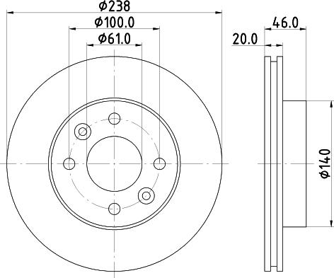 Mintex MDC403 - Тормозной диск avtokuzovplus.com.ua