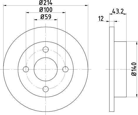 Mintex MDC443 - Тормозной диск avtokuzovplus.com.ua