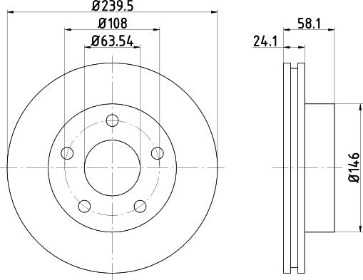 Mintex MDC461 - Тормозной диск avtokuzovplus.com.ua