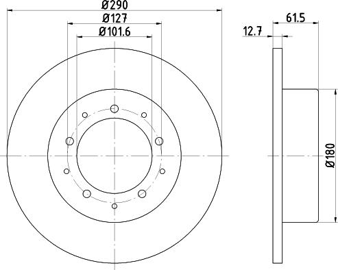 Mintex MDC468 - Тормозной диск avtokuzovplus.com.ua