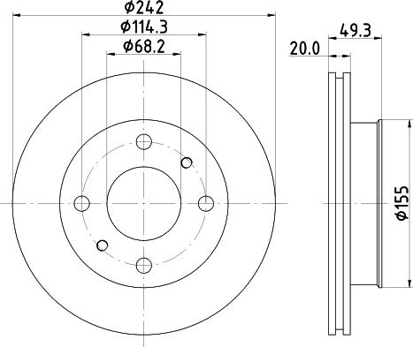 Mintex MDC583 - Тормозной диск autodnr.net