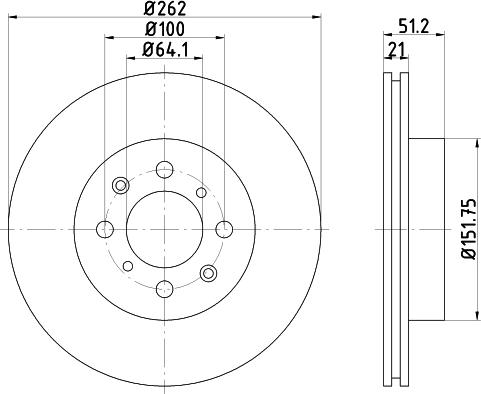 Mintex MDC643 - Тормозной диск avtokuzovplus.com.ua