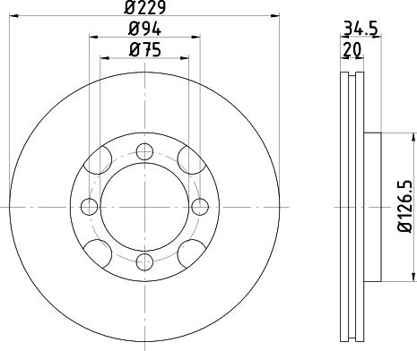 Mintex MDC661 - Тормозной диск avtokuzovplus.com.ua