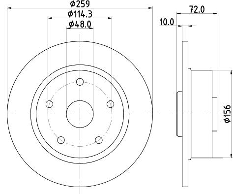 Mintex MDC664 - Тормозной диск avtokuzovplus.com.ua