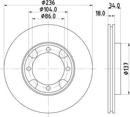 Kavo Parts BR-3234 - Тормозной диск avtokuzovplus.com.ua