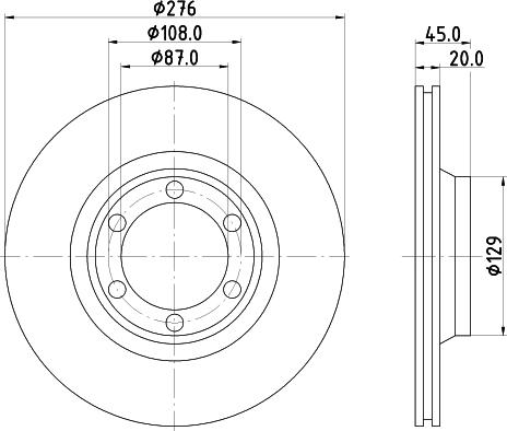 Mintex MDC675 - Тормозной диск avtokuzovplus.com.ua