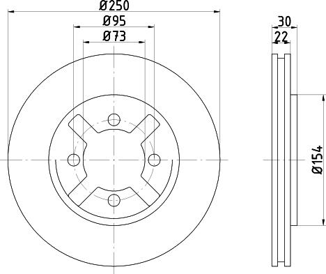 Mintex MDC690 - Тормозной диск avtokuzovplus.com.ua