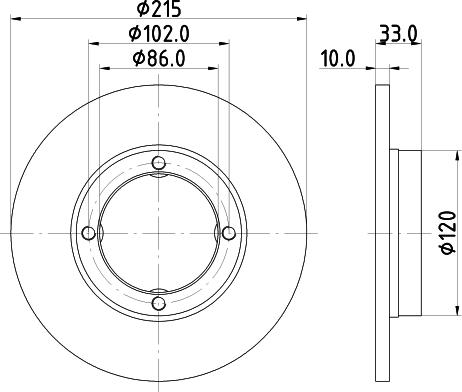 Mintex MDC713 - Гальмівний диск autocars.com.ua