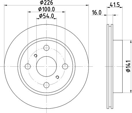 Mintex MDC727 - Тормозной диск avtokuzovplus.com.ua