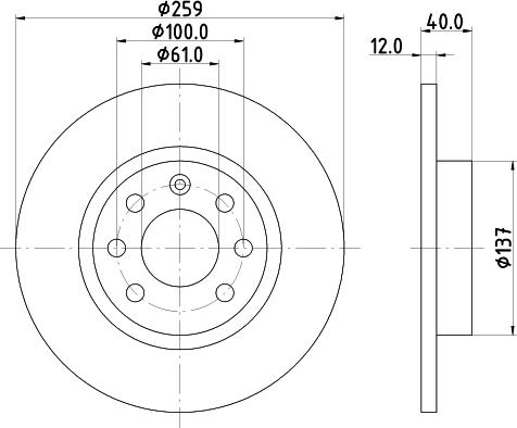 Mintex MDC732 - Тормозной диск avtokuzovplus.com.ua