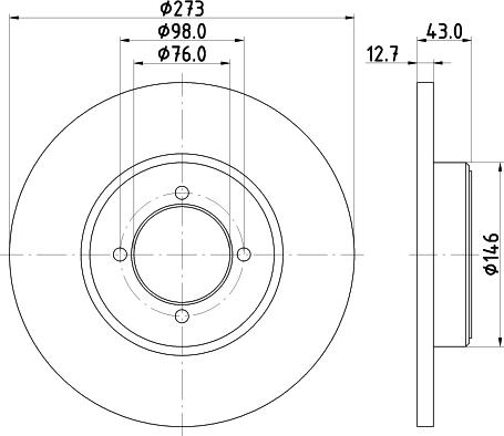 Mintex MDC73 - Тормозной диск avtokuzovplus.com.ua