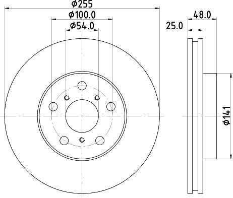 Mintex MDC746 - Тормозной диск avtokuzovplus.com.ua